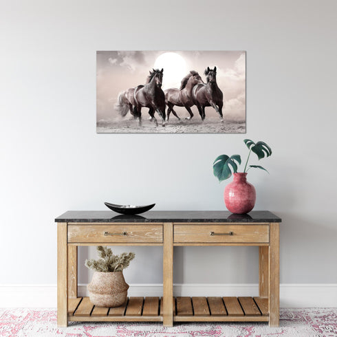 Wandbilder Wohnzimmer XXL Pferde Moderne Bilder Tiere